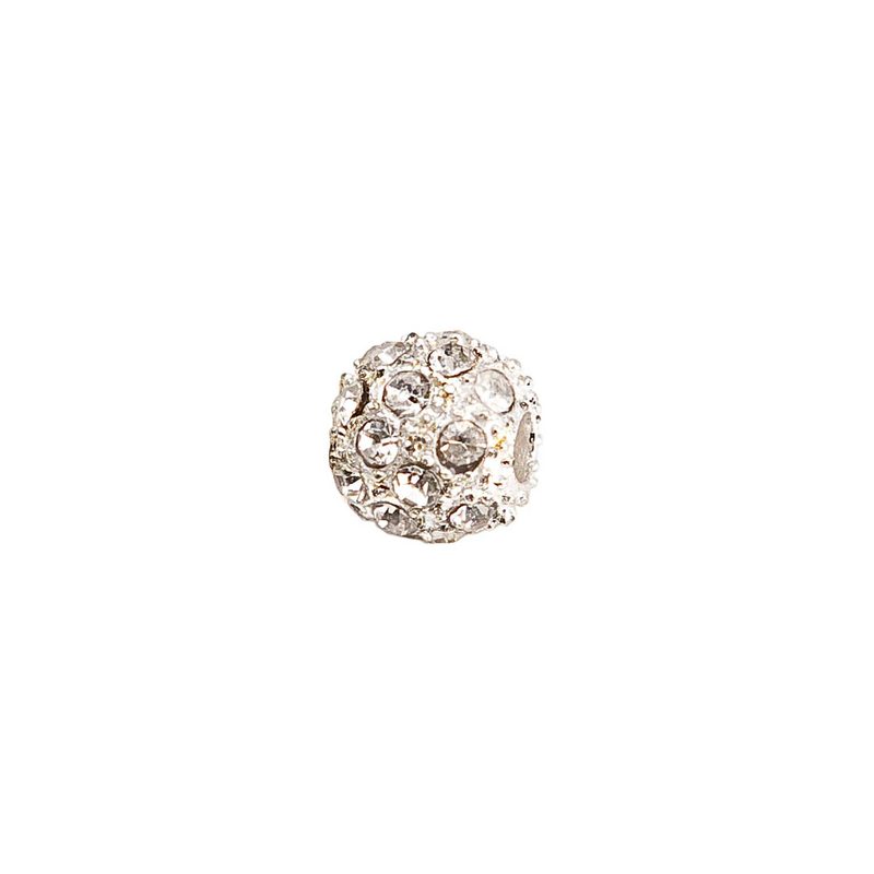 Rico Strassperle, silber & weiss, 10 mm, Accessoires Display l