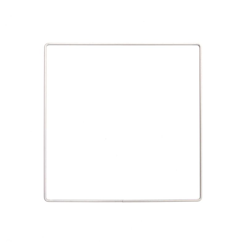 Rico Metallring Quadrat, weiss, 20 CM