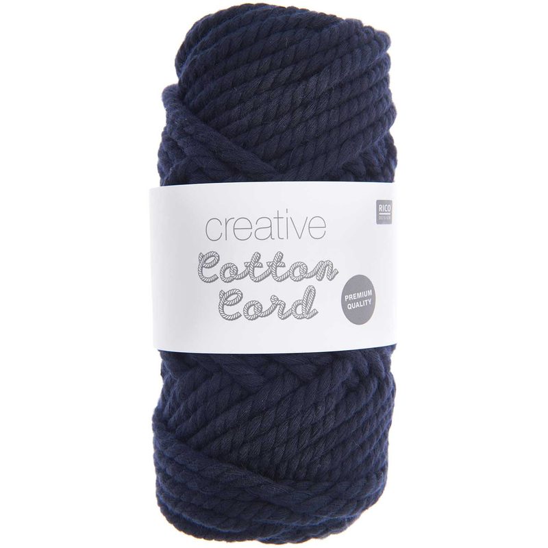 Rico Creative Cotton Cord, marine, 130 g, 5 mm, 25 m, 100 % CO