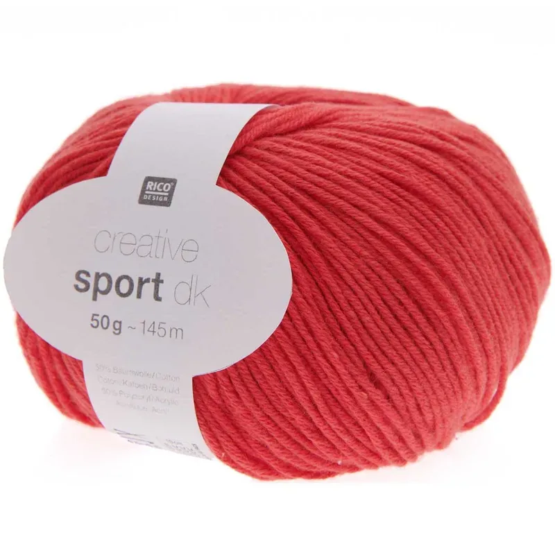Rico Creative Sport dk rot, 50 g, 145 m, 50 % CO, 50 % PAN