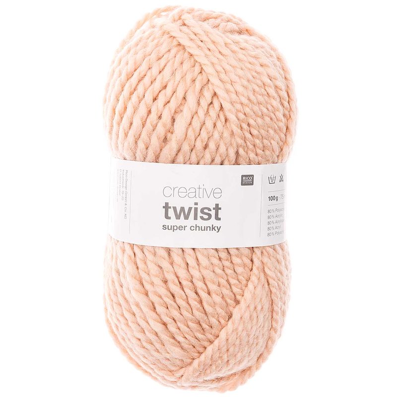 Rico Creative Twist Super Chunky, puder, 100 g, 75 m, 80 % PAN, 20 % WP