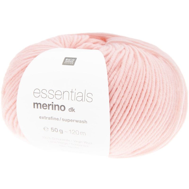 Rico Essentials Merino DK, rosa, 50 g, 120 m, 100 % WV