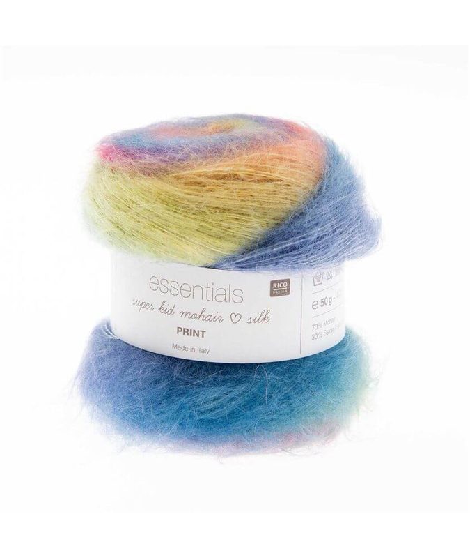 Rico Essentials Super Kid Mohair Loves Silk Print licht, 50 g, 400 m, 70 % WM, 30 % SE
