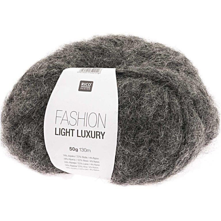 Rico Fashion Light Luxury, grau, 50 g, 130 m, 74 % Alpaka, 22 % WO, 4 % Nylon