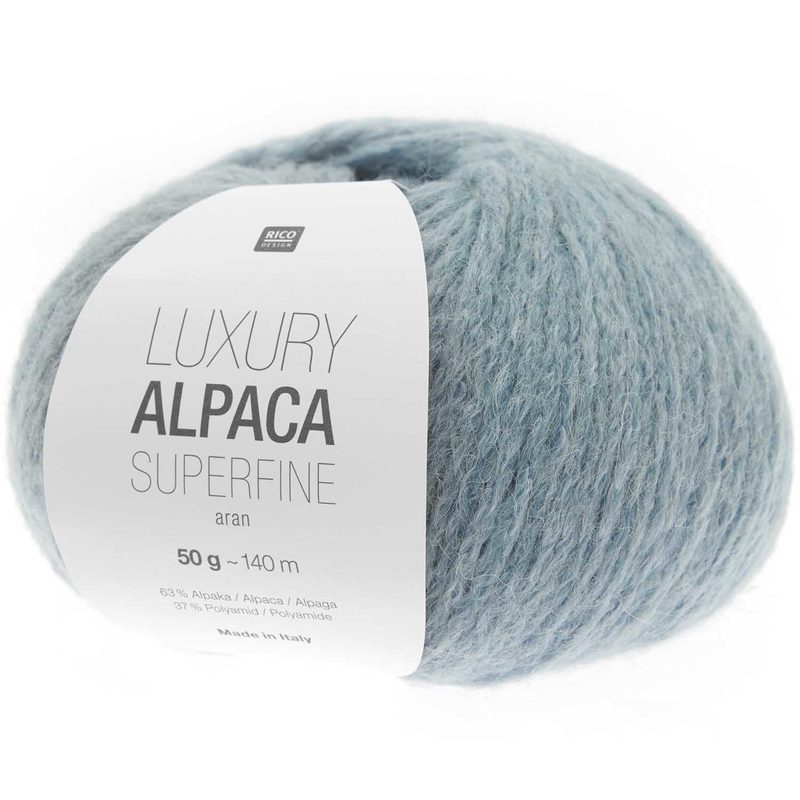Rico Luxury Alpaca Superfine aran hellblau, 50 g, 150 m, 63 % WP, 37 % PA