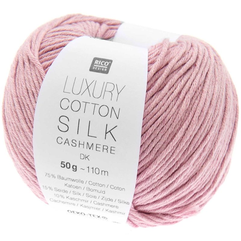 Rico Luxury Cotton Silk Cashmere dk orchidee, 50 g, 110 m, 75 % CO, 15 % SE, 10 % Kaschmir, OEKO-TEX Standard 100