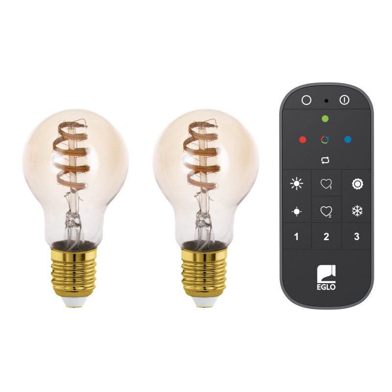 EGLO Leuchtmittel Set 2 x E27 110312 mit Remote, connect.Z