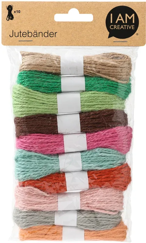 I AM CREATIVE Juteb&auml;nder Mix 8m 2125.10 assortiert 10 St&uuml;ck