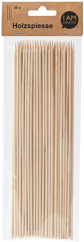 I AM CREATIVE Holzspiesse 20cm 1302.12 natur 50 St&uuml;ck