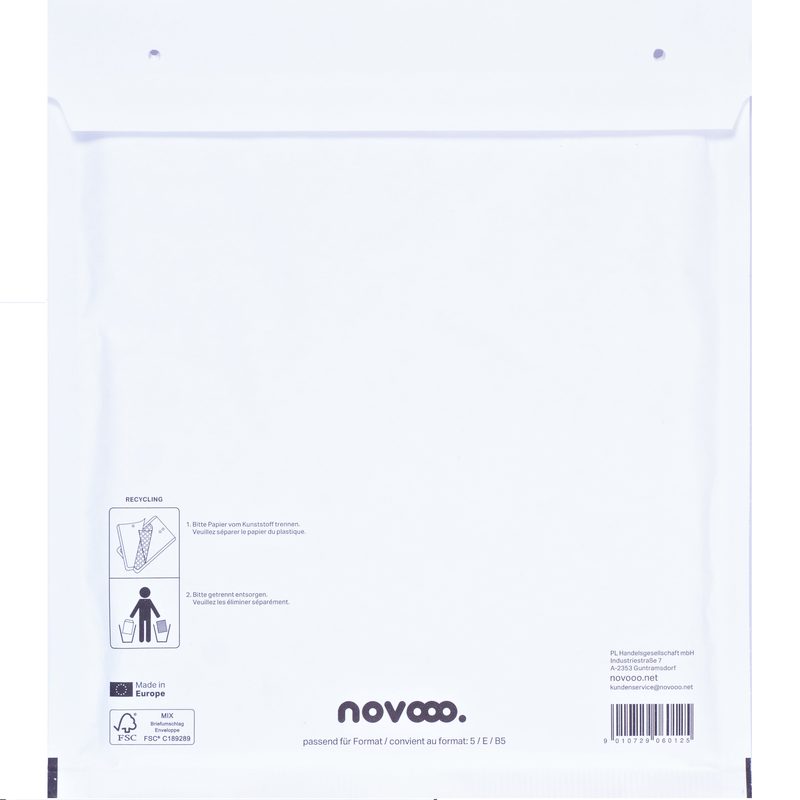 NOVOOO Luftpolstertasche Mix E-1712140 weiss, 220x265mm 100 St&uuml;ck