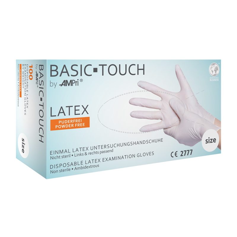 Ampri Basic-Touch Handschuhe Latex puderfrei Latex Gr&ouml;sse S 100 Stk.