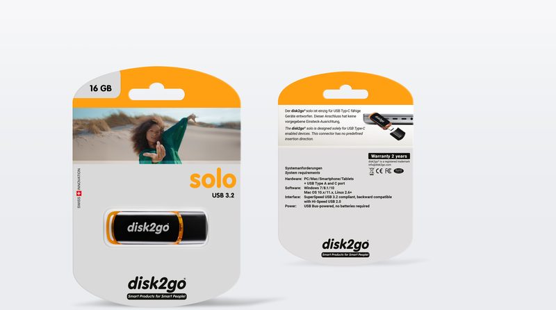 DISK2GO USB-Stick solo 16GB 30006622 Type C USB 3.2