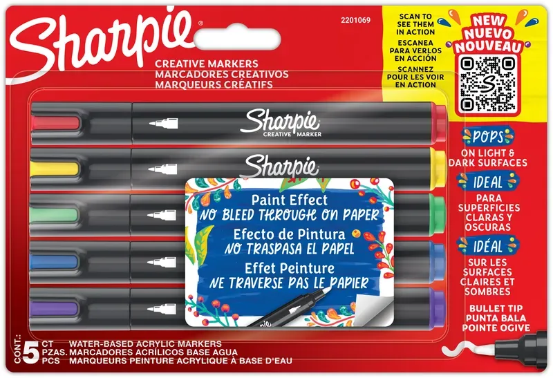 SHARPIE Acrylic Marker 2201069 Rundspitze 5 St&uuml;ck