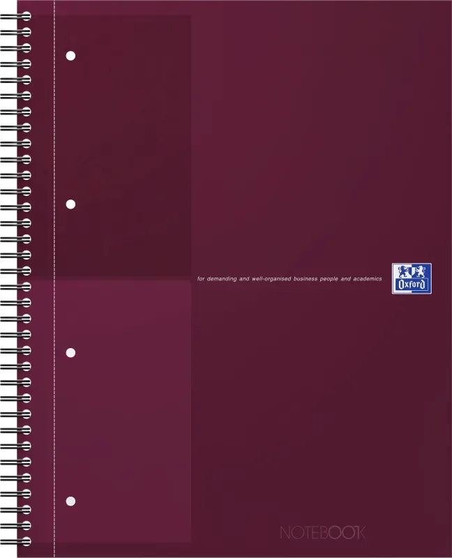 OXFORD Spiralbuch A4+ 400194459 liniert, rot 80 Blatt