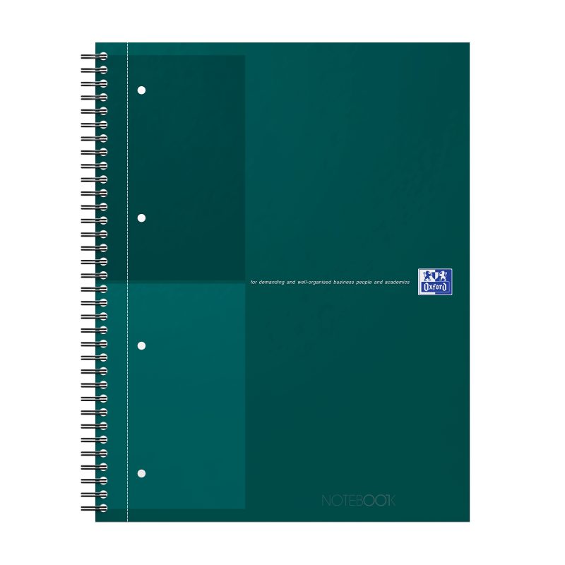OXFORD Spiralbuch A4+ 400194460 liniert, gr&uuml;n 80 Blatt