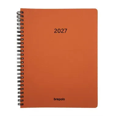 BREPOLS Agenda Timing Calvi 2026 0.136.6870 1W/2S orange 17.1x22cm