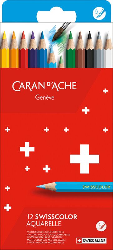 CARAN D'ACHE Farbstifte Swisscolor 1285.812 assortiert 12 St&uuml;ck
