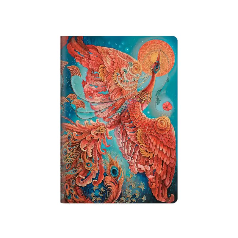 PAPERBLANKS Notizheft A6 CBD6321 Feuervogel dot 80 S.