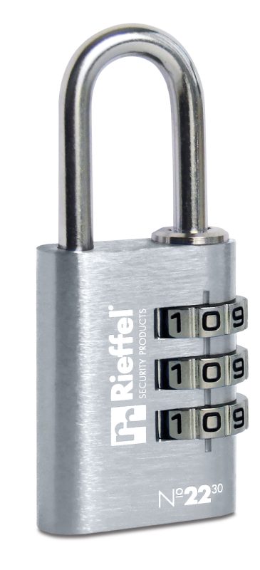 RIEFFEL SWITZERLAND Zahlenschloss Nr.22 30mm 22/30SILB silber