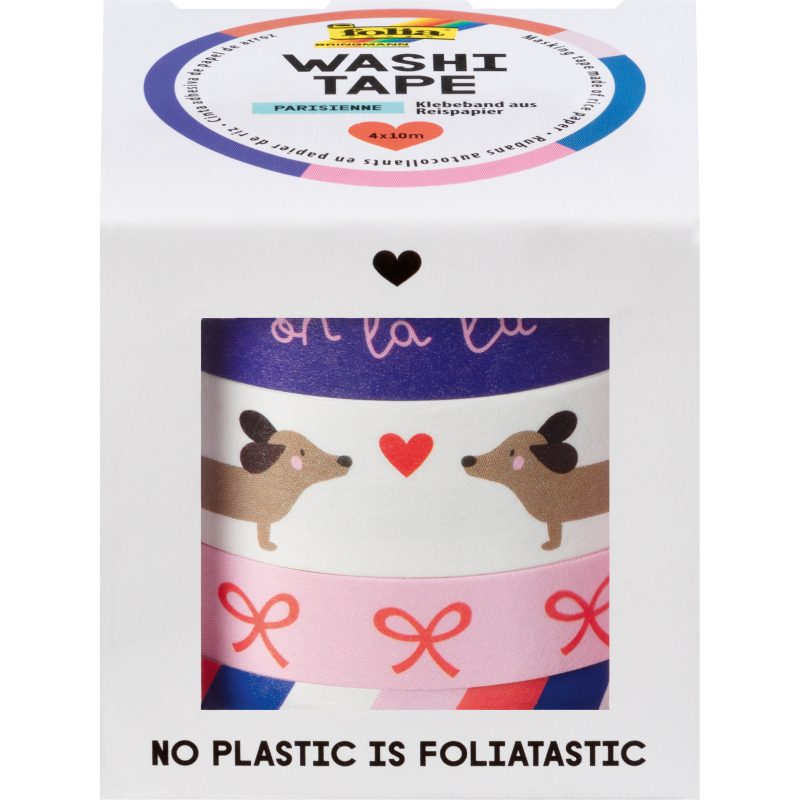 FOLIA Washi-Tape Set Parisienne 26454 Hotfoil 4 St&uuml;ck