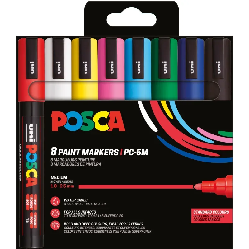 Posca - Marker Set, 14.3X14.6X2CM, Multicolor