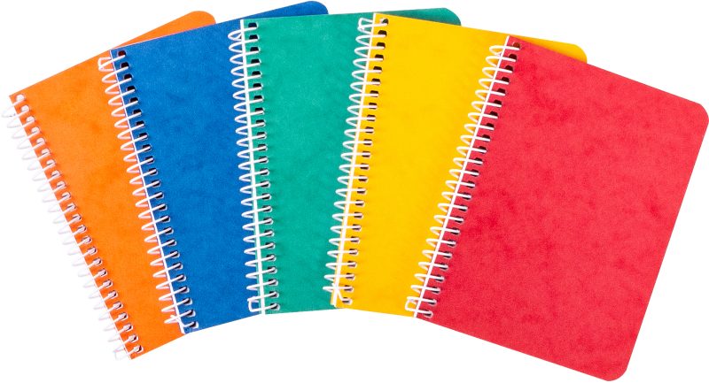 NOVOOO Spiralheft ass. 7.6&times;10.1cm 729775 kariert, 4mm, 70g 48 Blatt