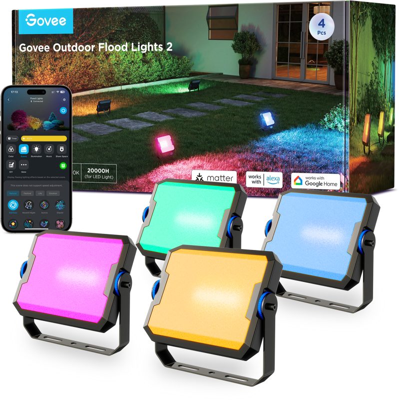 GOVEE LED Smart Flutlichter 4 Stk. H8057C11 Outdoor