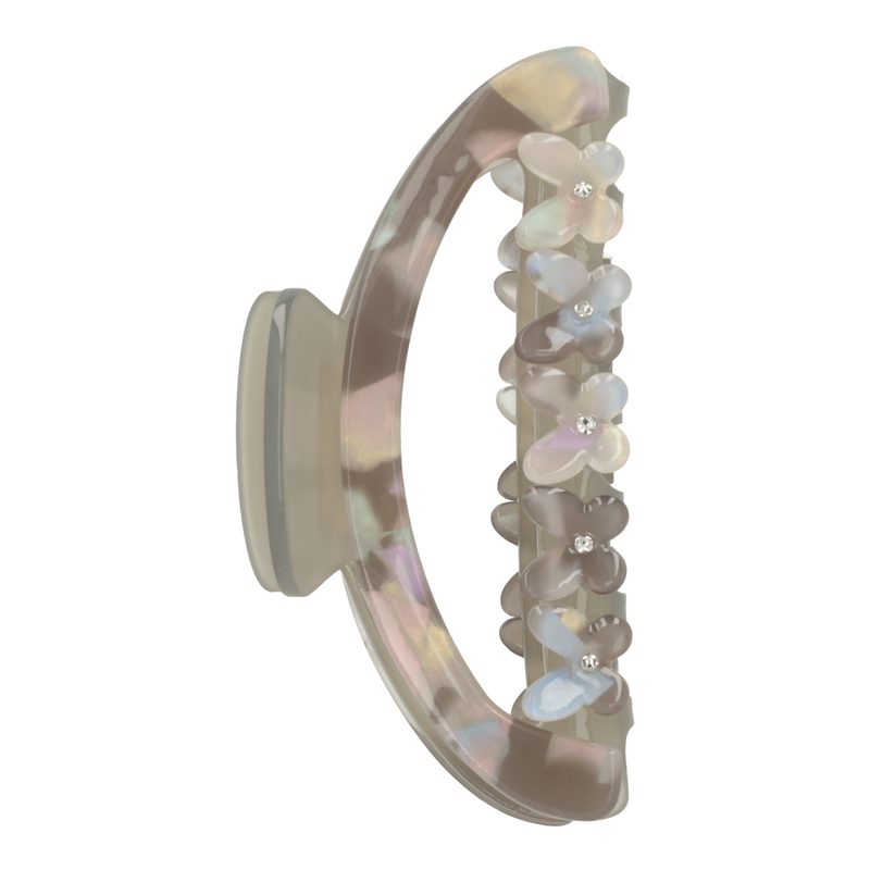 TRISA Fashion Haarklemme Strass Grau meliert