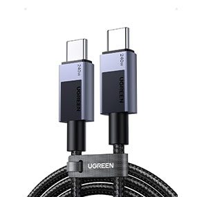 UGREEN Cable USB-C to USB-C, 240W 45068 PD,2m,Fast Charging,Gray