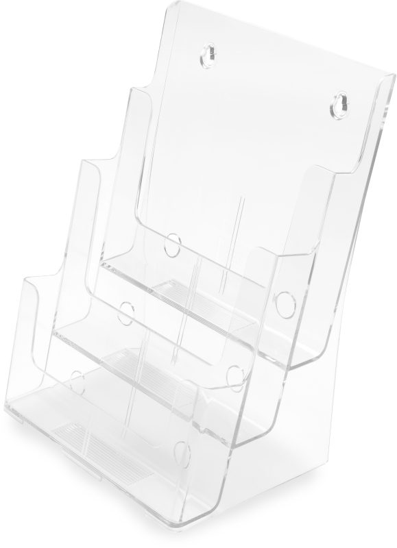 DEFLECTO Prospekthalter Docuholder A4 77301 hoch, 3 F&auml;cher