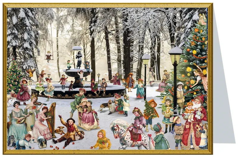 SELLMER Weihnachtskarte B6 99155 Verschneiter Brunnen