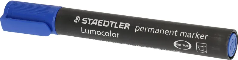 STAEDTLER Perm. Marker Lumocolor 350 350-3 blau, Keilspitze