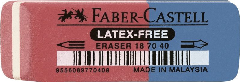 Faber-Castell Radierer 187040 Rot, Blau
