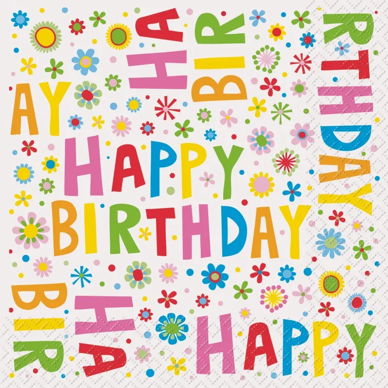 STEWO Servietten 25x25cm 2573923660 Happy Birthday 20 St&uuml;ck