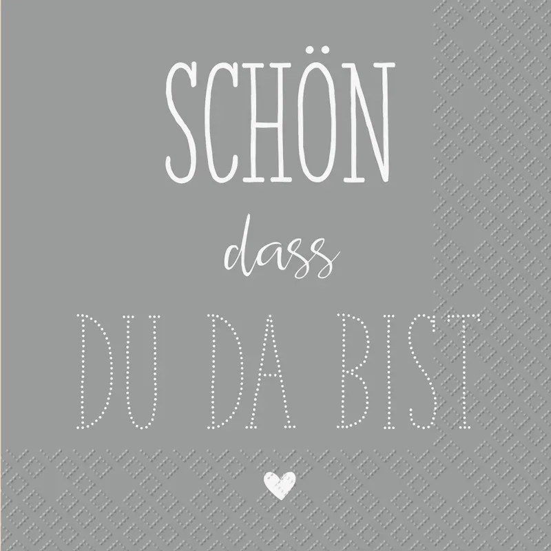 STEWO Serviette 25x25cm 2573648865 Dahoma FSC grau 20 St&uuml;ck