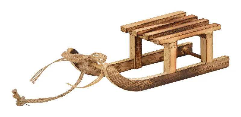ROOST Weihnachtsh&auml;nger 20x6x8cm 10028355 Schlitten aus Holz