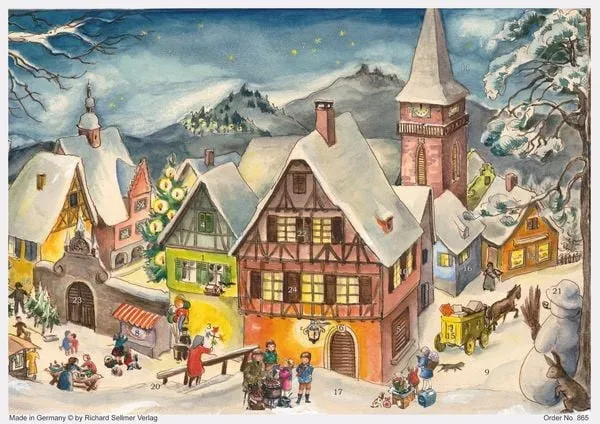 SELLMER Adventskalender 800 865 Verschneites Dorf