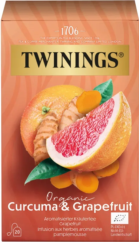 TWININGS Bio Kurkuma & Grapefruit 100017267 Beutel 2g, 20 Stk.