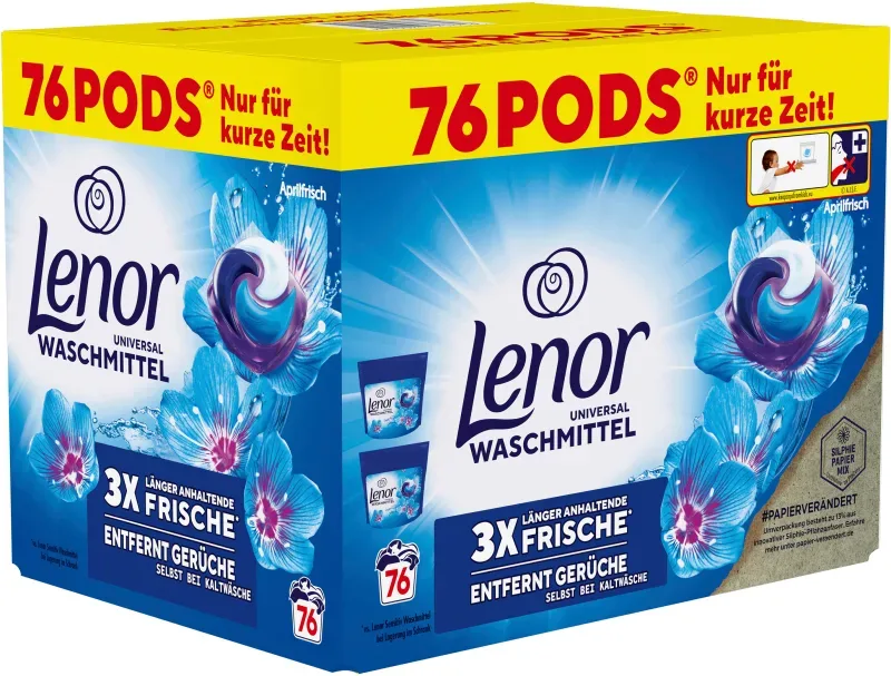 LENOR W&auml;sche-Pods Allin1 972043 Aprilfrisch 76 Pods