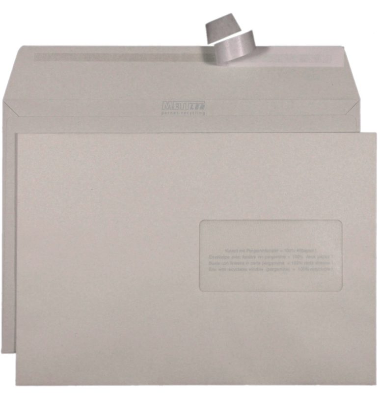 METTLER Couvert Fenster rechts B5 8094-1R 100g, recycling 500 Stk.