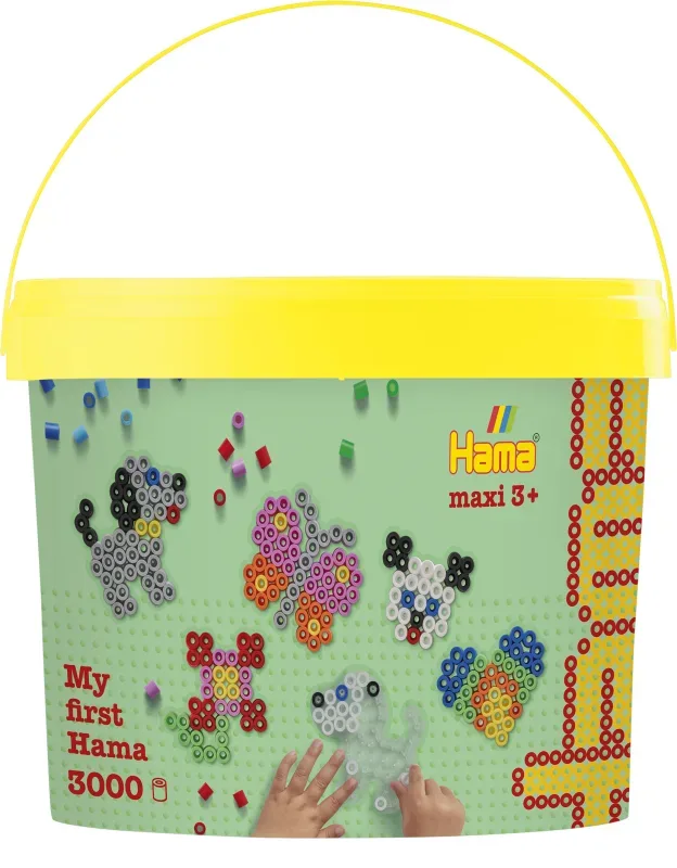 HAMA B&uuml;gelperlen Maxi 8806 3000 Perlen und 4 Platten