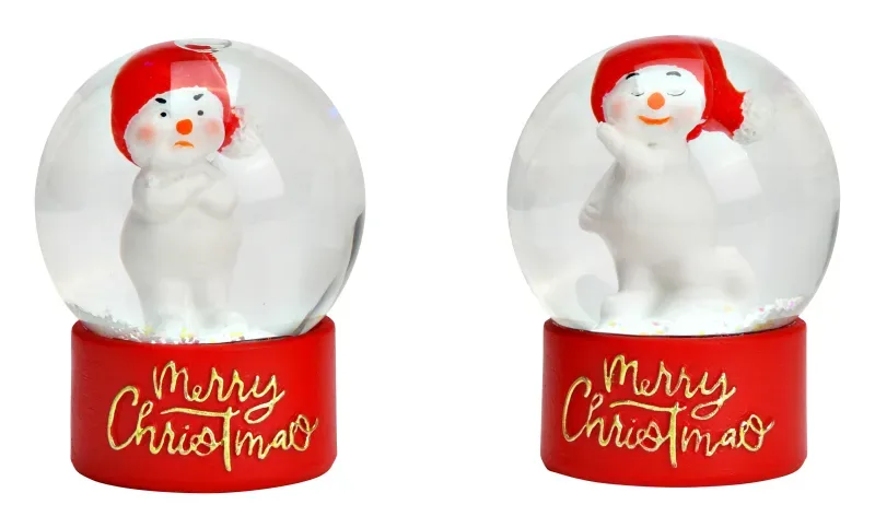 ROOST Schneekugel Schneemann 4x6x4cm 10043989 assortiert, aus Glas