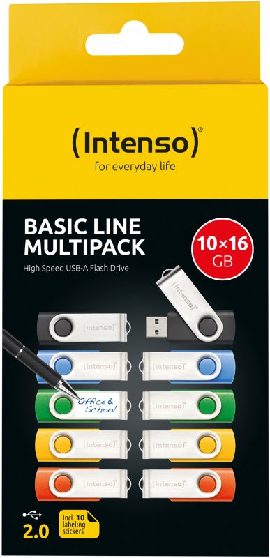 INTENSO USB-Stick Basic Line 10x16GB 3503571 USB 2.0 Mulitpack