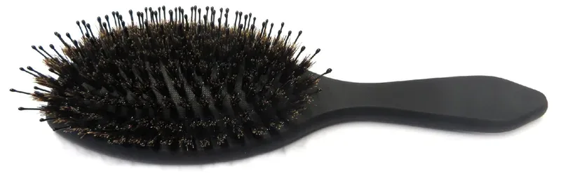 Haarb&uuml;rste, Natur-Polyamidborsten, schwarz, oval