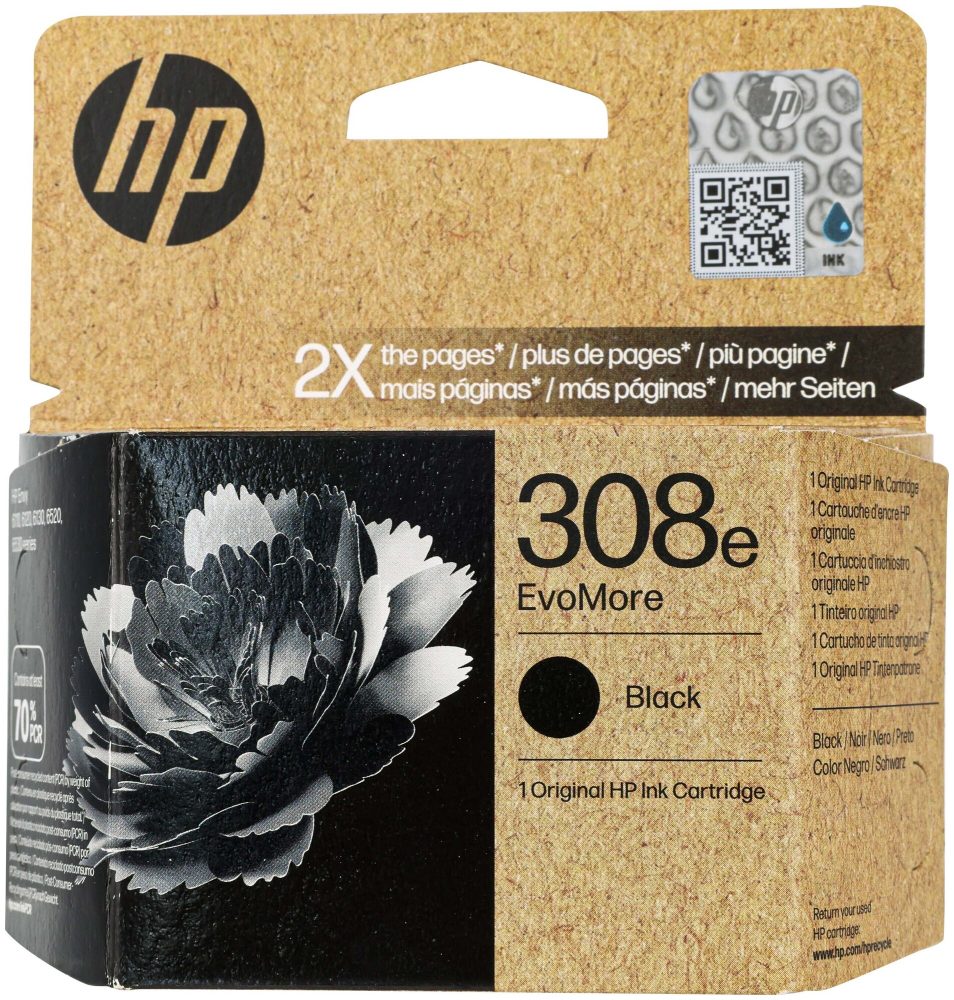 HP Tintenpatrone 308e schwarz 7FP22UE Envy 6122e/6520e 320 Seiten