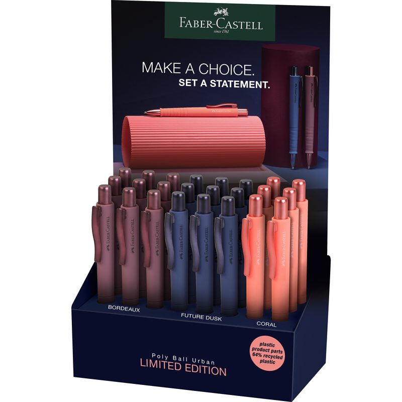 FABER-CASTELL Kugelschreiber Poly Ball 241110 Urban Edition 25 24 St&uuml;ck