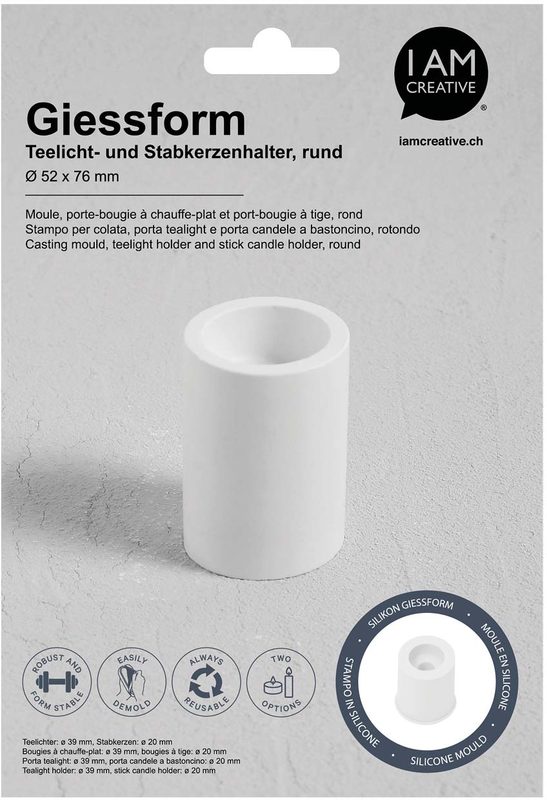 I AM CREATIVE Silikon Giessform 1704.09 Kerzenhalter
