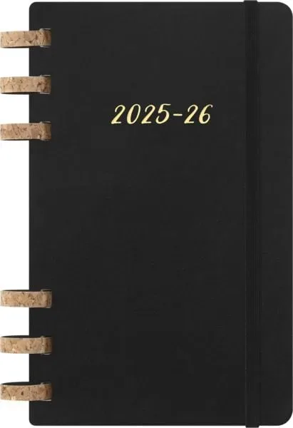 MOLESKINE Studienplaner Spiral 25/26 DSSPB12AMWH3Y26 12M schwarz SC 15x21cm