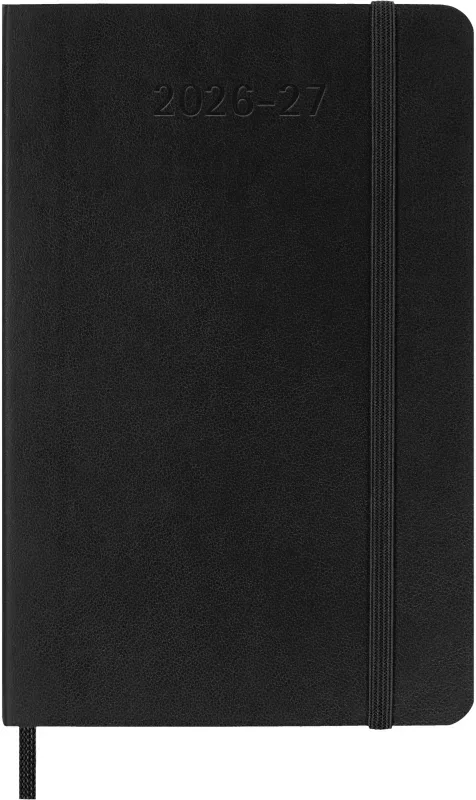 MOLESKINE Wochen-Notizkalender 25/26 DSB18WN2Y26 18M liniert SC schwarz 9x14cm
