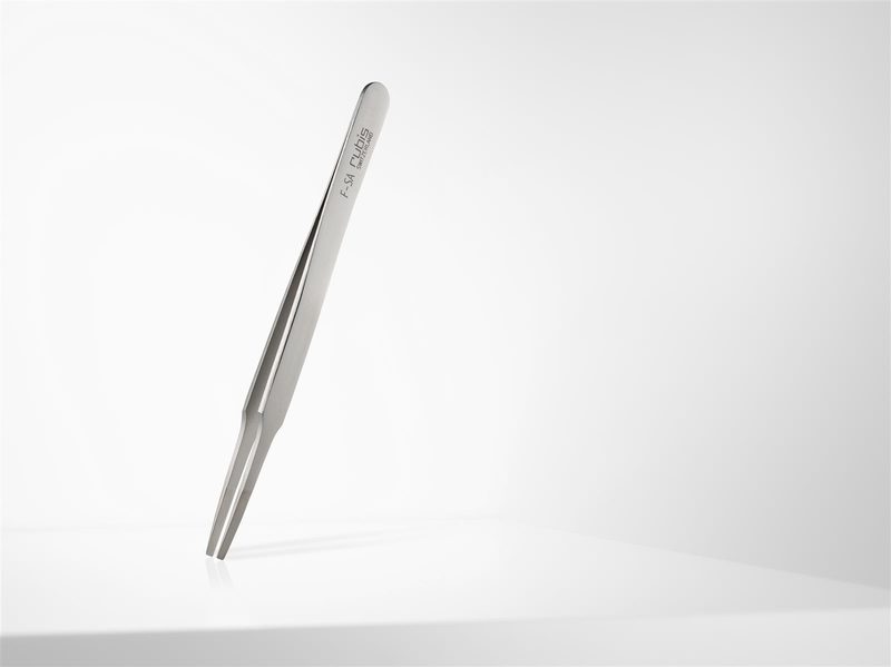 Rubis Pinzette, lang abgerundet, Inox